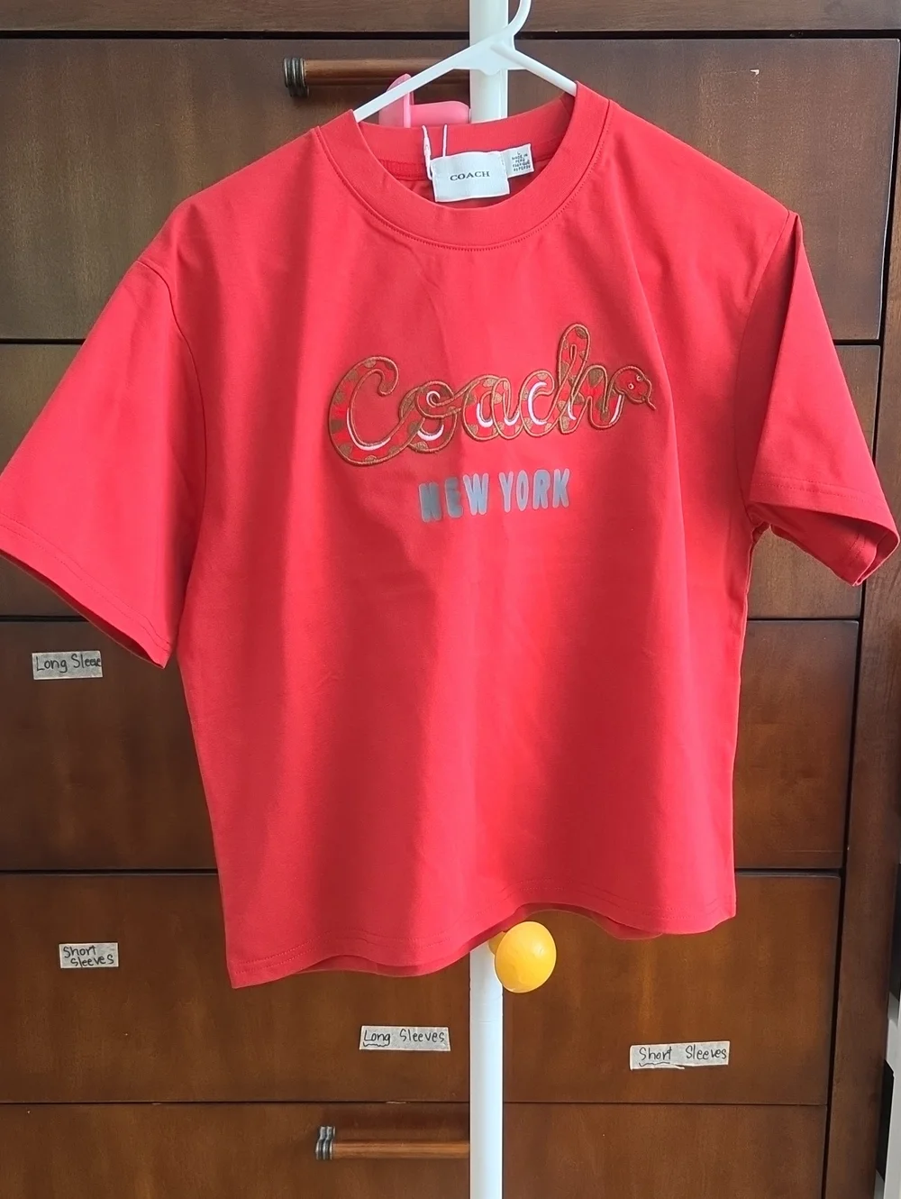 Coach Red Logo Short Sleeve Tee